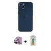 MARSİLYAN™- iPhone 13 Mini Kılıf Yadigar Yansıma Serisi - Siyah Polymer Nano Ekran Koruyucu + Raze Metal Kamera Lens - PE