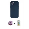 MARSİLYAN™- iPhone 13 Mini Kılıf Yadigar Yansıma Serisi - Siyah Polymer Nano Ekran Koruyucu + Raze Metal Kamera Lens - KI