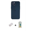 MARSİLYAN™- iPhone 13 Mini Kılıf Yadigar Yansıma Serisi - Siyah Polymer Nano Ekran Koruyucu + Renkli Kamera Lens Koruma Cam - TU
