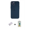 MARSİLYAN™- iPhone 13 Mini Kılıf Yadigar Yansıma Serisi - Siyah Polymer Nano Ekran Koruyucu + Renkli Kamera Lens Koruma Cam - SI