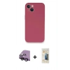 MARSİLYAN™- iPhone 13 Mini Kılıf Zirve Modern Özel Seri - Siyah 6D Mat Seramik Hayalet Nano Ekran Koruyucu + Raze Metal Kamera Lens - SH