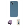 MARSİLYAN™- iPhone 13 Mini Kılıf Zirve Modern Özel Seri - Siyah 6D Mat Seramik Hayalet Nano Ekran Koruyucu + Raze Metal Kamera Lens - SH