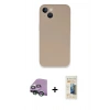 MARSİLYAN™- iPhone 13 Mini Kılıf Zirve Modern Özel Seri - Siyah 6D Mat Seramik Hayalet Nano Ekran Koruyucu + Raze Metal Kamera Lens - YL