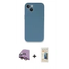 MARSİLYAN™- iPhone 13 Mini Kılıf Zirve Modern Özel Seri - Siyah 6D Mat Seramik Hayalet Nano Ekran Koruyucu + Raze Metal Kamera Lens - PE