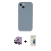 MARSİLYAN™- iPhone 13 Mini Kılıf Zirve Modern Özel Seri - Siyah 6D Mat Seramik Hayalet Nano Ekran Koruyucu + Raze Metal Kamera Lens - SH