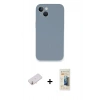 MARSİLYAN™- iPhone 13 Mini Kılıf Zirve Modern Özel Seri - Siyah 6D Mat Seramik Hayalet Nano Ekran Koruyucu + Renkli Kamera Lens Koruma Cam - YL