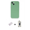 MARSİLYAN™- iPhone 13 Mini Kılıf Zirve Modern Özel Seri - Siyah Bilvis Hayalet Cam Ekran Koruyucu + Renkli Kamera Lens Koruma Cam - PE