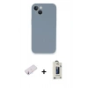 MARSİLYAN™- iPhone 13 Mini Kılıf Zirve Modern Özel Seri - Siyah Bilvis Hayalet Cam Ekran Koruyucu + Renkli Kamera Lens Koruma Cam - PE
