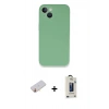 MARSİLYAN™- iPhone 13 Mini Kılıf Zirve Modern Özel Seri - Siyah Bilvis Hayalet Cam Ekran Koruyucu + Renkli Kamera Lens Koruma Cam - SI