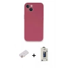 MARSİLYAN™- iPhone 13 Mini Kılıf Zirve Modern Özel Seri - Siyah Bilvis Hayalet Cam Ekran Koruyucu + Renkli Kamera Lens Koruma Cam - TU