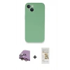 MARSİLYAN™- iPhone 13 Mini Kılıf Zirve Modern Özel Seri - Siyah Mat Seramik Nano Ekran Koruyucu + Raze Metal Kamera Lens - PE