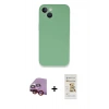 MARSİLYAN™- iPhone 13 Mini Kılıf Zirve Modern Özel Seri - Siyah Mat Seramik Nano Ekran Koruyucu + Raze Metal Kamera Lens - KI