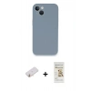 MARSİLYAN™- iPhone 13 Mini Kılıf Zirve Modern Özel Seri - Siyah Mat Seramik Nano Ekran Koruyucu + Renkli Kamera Lens Koruma Cam - TU