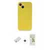 MARSİLYAN™- iPhone 13 Mini Kılıf Zirve Modern Özel Seri - Siyah Mat Seramik Nano Ekran Koruyucu + Renkli Kamera Lens Koruma Cam - PE