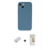 MARSİLYAN™- iPhone 13 Mini Kılıf Zirve Modern Özel Seri - Siyah Mat Seramik Nano Ekran Koruyucu + Renkli Kamera Lens Koruma Cam - SI