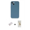MARSİLYAN™- iPhone 13 Mini Kılıf Zirve Modern Özel Seri - Siyah Mat Seramik Nano Ekran Koruyucu + Renkli Kamera Lens Koruma Cam - TU