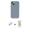 MARSİLYAN™- iPhone 13 Mini Kılıf Zirve Modern Özel Seri - Siyah Mat Seramik Nano Ekran Koruyucu + Renkli Kamera Lens Koruma Cam - SI