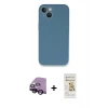 MARSİLYAN™- iPhone 13 Mini Kılıf Zirve Modern Özel Seri - Siyah Mat Seramik Nano Ekran Koruyucu + Siyah Raze Metal Kamera Lens