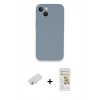 MARSİLYAN™- iPhone 13 Mini Kılıf Zirve Modern Özel Seri - Siyah Mat Seramik Nano Ekran Koruyucu + Renkli Kamera Lens Koruma Cam - YL