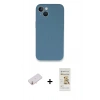 MARSİLYAN™- iPhone 13 Mini Kılıf Zirve Modern Özel Seri - Siyah Mat Seramik Nano Ekran Koruyucu + Renkli Kamera Lens Koruma Cam - YL