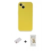 MARSİLYAN™- iPhone 13 Mini Kılıf Zirve Modern Özel Seri - Siyah Mat Seramik Nano Ekran Koruyucu + Renkli Kamera Lens Koruma Cam - YL
