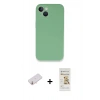 MARSİLYAN™- iPhone 13 Mini Kılıf Zirve Modern Özel Seri - Siyah Mat Seramik Nano Ekran Koruyucu + Renkli Kamera Lens Koruma Cam - YL