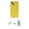 MARSİLYAN™- iPhone 13 Mini Kılıf Zirve Modern Özel Seri - Siyah Polymer Nano Ekran Koruyucu + Renkli Kamera Lens Koruma Cam - SI