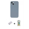 MARSİLYAN™- iPhone 13 Mini Kılıf Zirve Modern Özel Seri - Siyah Polymer Nano Ekran Koruyucu + Renkli Kamera Lens Koruma Cam - SI