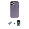 MARSİLYAN™- iPhone 13 Pro Kılıf Ahenk Çizgi Prime - Şeffaf 360 Full Body Arka Koruyucu + Shine Kamera Lens Koruma Cam - PE