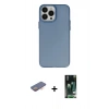 MARSİLYAN™- iPhone 13 Pro Kılıf Ahenk Çizgi Prime - Şeffaf 360 Full Body Arka Koruyucu + Renkli Kamera Lens Koruma Cam - TU