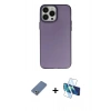 MARSİLYAN™- iPhone 13 Pro Kılıf Ahenk Çizgi Prime - Siyah 3D Antistatik Seramik Nano Ekran Koruyucu + Metal Kamera Lens Koruma Cam - AKYL