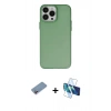 MARSİLYAN™- iPhone 13 Pro Kılıf Ahenk Çizgi Prime - Siyah 3D Antistatik Seramik Nano Ekran Koruyucu + Shine Kamera Lens Koruma Cam - PE