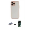 MARSİLYAN™- iPhone 13 Pro Kılıf Ahenk Çizgi Serisi - Şeffaf 360 Full Body Arka Koruyucu + Renkli Kamera Lens Koruma Cam - TU