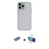 MARSİLYAN™- iPhone 13 Pro Kılıf Ahenk Çizgi Serisi - Siyah 3D Antistatik Seramik Nano Ekran Koruyucu + Renkli Kamera Lens Koruma Cam - YL