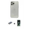 MARSİLYAN™- iPhone 13 Pro Kılıf Ahenk Doku - Şeffaf 360 Full Body Arka Koruyucu + Renkli Kamera Lens Koruma Cam - SI