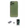 MARSİLYAN™- iPhone 13 Pro Kılıf Ahenk Doku - Şeffaf 360 Full Body Arka Koruyucu + Renkli Kamera Lens Koruma Cam - TU