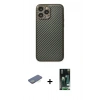 MARSİLYAN™- iPhone 13 Pro Kılıf Ahenk Işık - Şeffaf 360 Full Body Arka Koruyucu + Renkli Kamera Lens Koruma Cam - YL