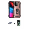 MARSİLYAN™- iPhone 13 Pro Kılıf Ahenk Klasik Koleksiyonu - Şeffaf 360 Full Body Arka Koruyucu + Renkli Kamera Lens Koruma Cam - MI