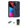 MARSİLYAN™- iPhone 13 Pro Kılıf Ahenk Klasik Koleksiyonu - Şeffaf 360 Full Body Arka Koruyucu + Renkli Kamera Lens Koruma Cam - MI