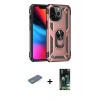 MARSİLYAN™- iPhone 13 Pro Kılıf Ahenk Klasik Koleksiyonu - Şeffaf 360 Full Body Arka Koruyucu + Renkli Kamera Lens Koruma Cam - YL