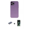 MARSİLYAN™- iPhone 13 Pro Kılıf Ahenk Serisi - Şeffaf 360 Full Body Arka Koruyucu + Renkli Kamera Lens Koruma Cam - MI