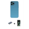 MARSİLYAN™- iPhone 13 Pro Kılıf Ahenk Serisi - Şeffaf 360 Full Body Arka Koruyucu + Renkli Kamera Lens Koruma Cam - YL