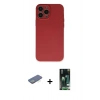 MARSİLYAN™- iPhone 13 Pro Kılıf Ahenk Serisi - Şeffaf 360 Full Body Arka Koruyucu + Renkli Kamera Lens Koruma Cam - YL