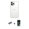 MARSİLYAN™- iPhone 13 Pro Kılıf Ahenk Yansıma Prime - Şeffaf 360 Full Body Arka Koruyucu + Renkli Kamera Lens Koruma Cam - PE