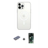 MARSİLYAN™- iPhone 13 Pro Kılıf Ahenk Yansıma Prime - Şeffaf 360 Full Body Arka Koruyucu + Renkli Kamera Lens Koruma Cam - SI