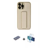 MARSİLYAN™- iPhone 13 Pro Kılıf Akış Doku - Siyah 3D Antistatik Seramik Nano Ekran Koruyucu + Renkli Kamera Lens Koruma Cam - MI