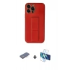 MARSİLYAN™- iPhone 13 Pro Kılıf Akış Doku - Siyah 3D Antistatik Seramik Nano Ekran Koruyucu + Renkli Kamera Lens Koruma Cam - MI
