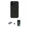 MARSİLYAN™- iPhone 13 Pro Kılıf Akış Minimal Özel Seri - Şeffaf 360 Full Body Arka Koruyucu + Renkli Kamera Lens Koruma Cam - YL