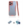 MARSİLYAN™- iPhone 13 Pro Kılıf Atlas Asil Serisi - Siyah 3D Antistatik Seramik Nano Ekran Koruyucu + Shine Kamera Lens Koruma Cam - PE