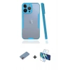 MARSİLYAN™- iPhone 13 Pro Kılıf Atlas Asil Serisi - Siyah 3D Antistatik Seramik Nano Ekran Koruyucu + Shine Kamera Lens Koruma Cam - PE